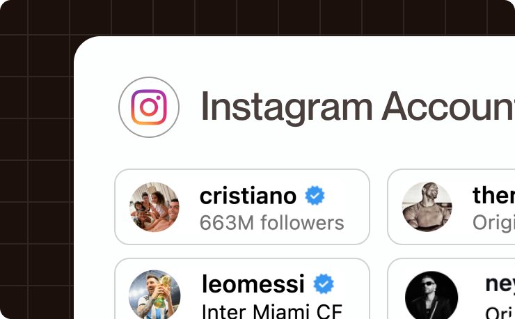 Pick your IG accounts